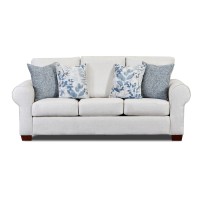 American Furniture Classics Pembroke Sleeper With Four Throw Pillows Sofas, Soft Washed Cream Tweed