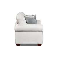 American Furniture Classics Pembroke Loveseat With Four Throw Pillows Sofas, Soft Washed Cream Tweed