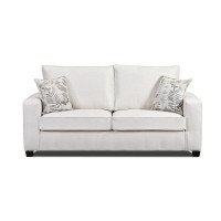 American Furniture Classics Relay Linen Sleeper With Two Throw Pillows Sofas, Soft Washed Cream Tweed