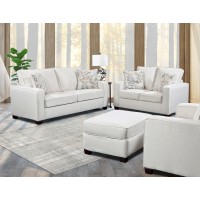 American Furniture Classics Relay Linen Loveseat With Two Throw Pillows Sofas, Soft Washed Cream Tweed