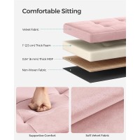 Songmics Storage Ottoman Foldable Small Ottoman Foot Rest 15 Inches Foot Stool Cube Ottoman With Storage Load Up To 660 Lb