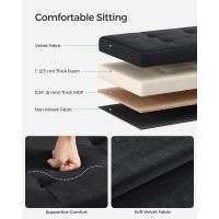 Songmics Storage Ottoman Foldable Small Ottoman Foot Rest 122 X 161 Inches Foot Stool Ottoman With Storage Load Up To 286