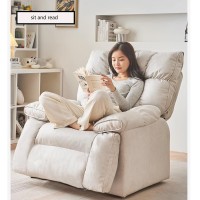 Modern Fabric Single Sofa Chair Big & Tall Accent Chair Adjustable with Footrest Rocking Chair with Wide Seat Recliner Chair with Fluffy Removable Sponge