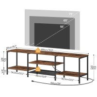 Hoobro Tv Stand With Power Outlets To 75 Inches Tv Console Table With Open Storage Shelves Cabinet Industrial Media Entertainm