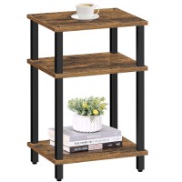 Tutotak End Table, Side Table, Nightstand, 3-Tier Storage Shelf, Sofa Table For Small Space, Living Room, Bed Room Tb01Bb049