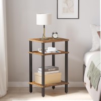 Tutotak End Table, Side Table, Nightstand, 3-Tier Storage Shelf, Sofa Table For Small Space, Living Room, Bed Room Tb01Bb049