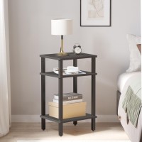 Tutotak Set Of 2 End Table, Side Table, Nightstand, 3-Tier Storage Shelf, Sofa Table For Small Space Tb01Bk0492