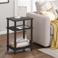 Tutotak Set Of 2 End Table, Side Table, Nightstand, 3-Tier Storage Shelf, Sofa Table For Small Space Tb01Bk0492