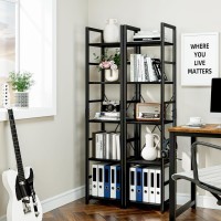 Numenn 5 Tier Slim Bookshelf Tall Bookcase Shelf Storage Organizer Modern Book Shelf For Bedroom Living Room And Home Office