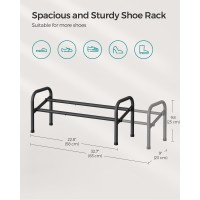 Songmics Expandable Shoe Rack 1 Tier Shoe Rack Shelf Adjustable Shoe Organizer Storage For 10 Pairs Of Shoes Metal Free Stand