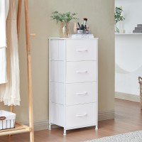 Somdot Tall Dresser For Bedroom 4 Drawer Storage Organizer Chest Of Drawers With Removable Fabric Bins For Living Room Closet B