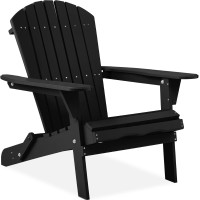 Best Choice Products Folding Adirondack Chair Outdoor Wooden Accent Furniture Fire Pit Lounge Chairs For Yard Garden Patio W