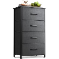 Aodk Dresser For Bedroom With 4 Storage Drawers Small Dresser Chest Of Drawers Fabric Dresser With Sturdy Steel Frame Dresser