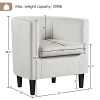 Yaheetech Velvet Accent Chair Modern And Comfortable Armchairs Upholstered Barrel Sofa Chair For Living Room Bedroom Waiting R