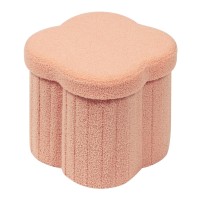 B Fsobeiialeo Storage Ottoman Cube Flowers Shaped Ottomans With Storage Foot Stool Footrest For Lving Room Boucle Ottoman Seat