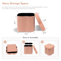 B Fsobeiialeo Storage Ottoman Cube Flowers Shaped Ottomans With Storage Foot Stool Footrest For Lving Room Boucle Ottoman Seat