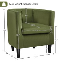 Yaheetech Velvet Accent Chair Modern And Comfortable Armchairs Upholstered Barrel Sofa Chair For Living Room Bedroom Waiting R