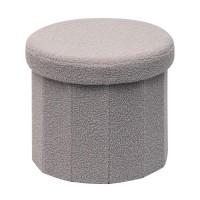 B Fsobeiialeo Storage Ottoman Cube Round Ottomans With Storage Foot Stool Footrest For Lving Room Boucle Ottoman Seat For Dorm