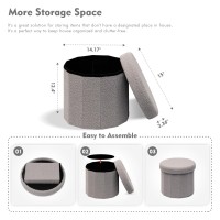 B Fsobeiialeo Storage Ottoman Cube Round Ottomans With Storage Foot Stool Footrest For Lving Room Boucle Ottoman Seat For Dorm