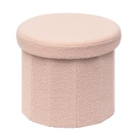 B Fsobeiialeo Storage Ottoman Cube Round Ottomans With Storage Foot Stool Footrest For Lving Room Boucle Ottoman Seat For Dorm