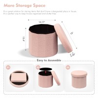 B Fsobeiialeo Storage Ottoman Cube Round Ottomans With Storage Foot Stool Footrest For Lving Room Boucle Ottoman Seat For Dorm