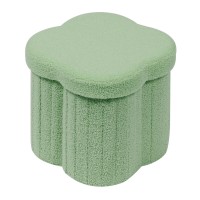 B Fsobeiialeo Storage Ottoman Cube Flowers Shaped Ottomans With Storage Foot Stool Footrest For Lving Room Boucle Ottoman Seat