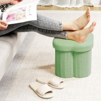 B Fsobeiialeo Storage Ottoman Cube Flowers Shaped Ottomans With Storage Foot Stool Footrest For Lving Room Boucle Ottoman Seat