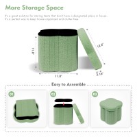 B Fsobeiialeo Storage Ottoman Cube Flowers Shaped Ottomans With Storage Foot Stool Footrest For Lving Room Boucle Ottoman Seat