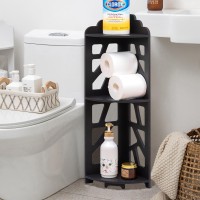 J Jinxiamu Over The Toilet Storage Bathroom Organizer Shelves Multifunctional Toilet Shelves Black