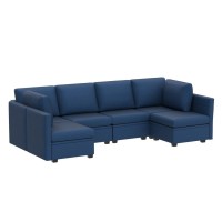 Wetrue Modular Sectional Sofa Convertible U Shaped Sofa Couch With Storage High Supportive Soft Sponges 6 Seat Modular Sect