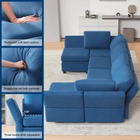 Wetrue Modular Sectional Sofa Convertible U Shaped Sofa Couch With Storage High Supportive Soft Sponges 6 Seat Modular Sect