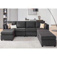 Wetrue Modular Sectional Sofa Convertible U Shaped Sofa Couch With Storage High Supportive Soft Sponges 7 Seat Modular Sect