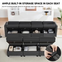 Wetrue Modular Sectional Sofa Convertible U Shaped Sofa Couch With Storage High Supportive Soft Sponges 7 Seat Modular Sect