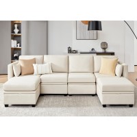 Wetrue Modular Sectional Sofa Convertible U Shaped Sofa Couch With Storage High Supportive Soft Sponges 6 Seat Modular Sect