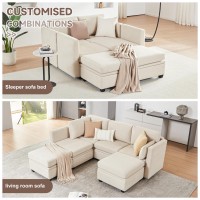 Wetrue Modular Sectional Sofa Convertible U Shaped Sofa Couch With Storage High Supportive Soft Sponges 6 Seat Modular Sect