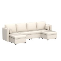 Wetrue Modular Sectional Sofa Convertible U Shaped Sofa Couch With Storage High Supportive Soft Sponges 6 Seat Modular Sect