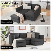 Wetrue Modular Sectional Sofa Convertible L Shaped Sofa Couch With Storage High Supportive Soft Sponges 5 Seat Modular Sect