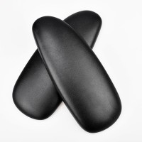 Arm Pads Caps Replacement For Humscale Liberty Office Chair, For Fixed And Height Adjustable Arm, Black Vinyl (1-Pair). (For Fixed Arm.)