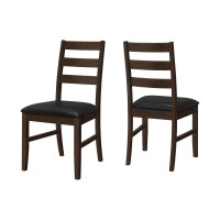 Monarch Specialties Black Dining Chair-2Pcs / 37