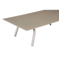 Pangea Home Chelsea 13X48 Modern Aluminum Coffee Table In Slate Gray