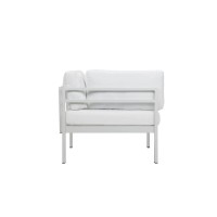 Pangea Home Cloud Modern Style Aluminum Sofa Chair In White Finish