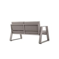 Pangea Home Air 33X57 Two Seater Modern Aluminum Sofa In Gray Finish
