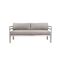 Pangea Home Cold 25X65 Two Seater Modern Aluminum Sofa In Gray Finish