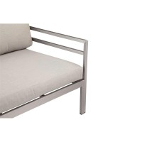 Pangea Home Cold 25X65 Two Seater Modern Aluminum Sofa In Gray Finish