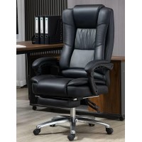 Arm Chair Executive Swivel Computer Chair Executive Office Chair Adjustable Height Pu Leather Swivel Computer Desk Chair Extra Padded Ergonomic Chair With Arm Footrest