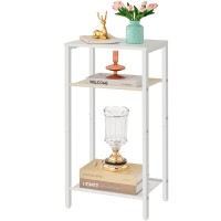 Hoctieon 3 Tier End Table Telephone Table Narrow Side Table With Storage Nightstand For Small Spaces Metal Frame For Living