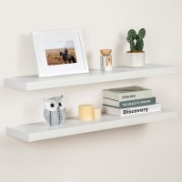 Floating Shelves White 36 Inch Long 93 Deep Floating Shelf Wall Mounted Rustic Deep Bookshelf Large Display Storage Shelve