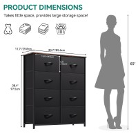 Yitahome 8 Drawers Fabric Dresser Furniture Storage Tower Cabinet Organizer For Bedroom Living Room Hallway Closet Sturdy