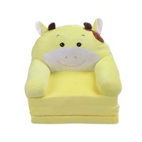 Cartoon Foldable Kids Sofa, Plush Foldable Kids Sofa, Childrens 2 In 1 Flip Open Couch, Kids Sofa Backrest Armchair, Cute Cartoon Lazy Sofa Childrens Flip Open Sofa Bed For Living Room(3 Layers)