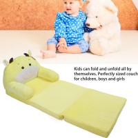 Cartoon Foldable Kids Sofa, Plush Foldable Kids Sofa, Childrens 2 In 1 Flip Open Couch, Kids Sofa Backrest Armchair, Cute Cartoon Lazy Sofa Childrens Flip Open Sofa Bed For Living Room(3 Layers)